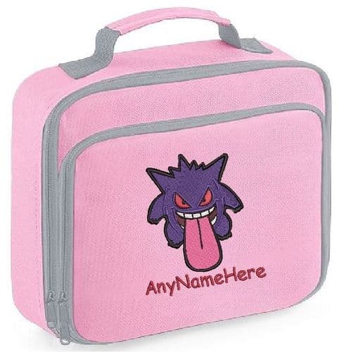 GENGAR from Pokemon design Lunch bag Embroidered with any name.