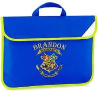 Harry Potter Hogwarts design Book bag - available in choice of 5 colours.  Personalised.