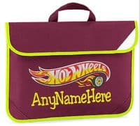 Hot Wheels design Book bag - available in choice of 5  colours  Personalised.