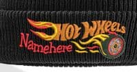 HOT WHEELS DESIGN WINTER KIDS BOBBLE HAT PERSONALISED EMBROIDERED WITH NAME!