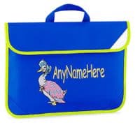 Jemima Puddle Duck design Book bag / Reading Folder available in choice of 5 colours  Personalised.