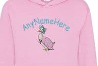 Jemima Puddle Duck  Personalised Girls Embroidered Hoodie with any name.