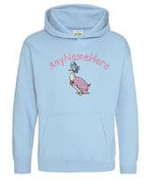 Jemima Puddle Duck  Personalised Girls Embroidered Hoodie with any name.