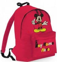 MICKEY MOUSE Rucksack/Backpack with any name