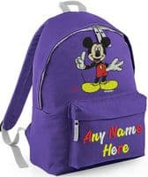 MICKEY MOUSE Rucksack/Backpack with any name