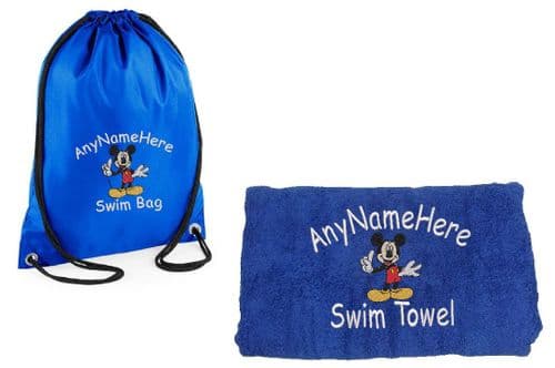 Mickey Mouse Swim bag and towel set.