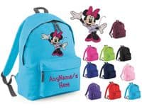 MINNIE MOUSE Rucksack/Backpack with any name