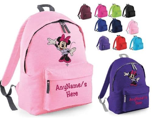 MINNIE MOUSE Rucksack/Backpack with any name