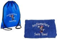 Minnie Mouse Swim bag and towel set.