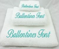Personalised Embroidered Black Towel set.  Choice of Bale size.  With any Name .
