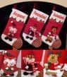 Personalised Embroidered Christmas stocking. 3 design choices Santa, Snowman or Reindeer.