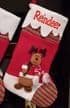 Personalised Embroidered Christmas stocking. 3 design choices Santa, Snowman or Reindeer.