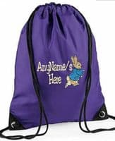 PERSONALISED MICKEY MOUSE DESIGN EMBROIDERED DRAWSTRING BAG PE SWIM BAG any name