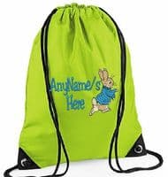 PERSONALISED MICKEY MOUSE DESIGN EMBROIDERED DRAWSTRING BAG PE SWIM BAG any name