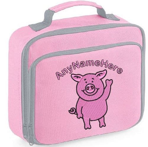 Personalised Pig design (Percy) Lunch Bag.