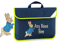 Peter Rabbit design Book bag - available in choice of 5 colours Personalised