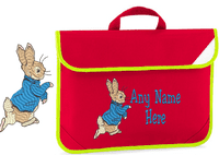 Peter Rabbit design Book bag - available in choice of 5 colours Personalised