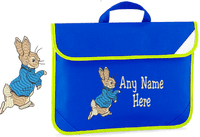 Peter Rabbit design Book bag - available in choice of 5 colours Personalised