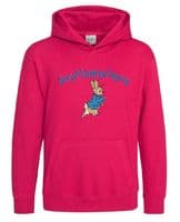 Peter Rabbit Personalised Childs Embroidered Hoodie with any name.