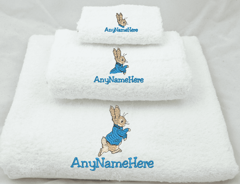 PETER RABBIT White Towel/s Choice of Bale Size or Available as single Towel