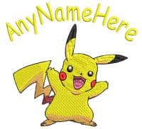 Pikachu (from Pokemon) design Book bag - available in choice of 5 colours.  Personalised.