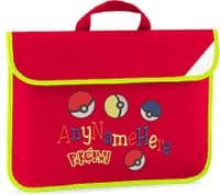 Pokemon Balls design Book bag - available in choice of 5 colours.  Personalised.