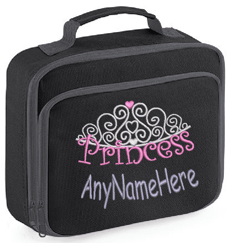 Princess Tiara Crown Design Personalased Lunch bag.