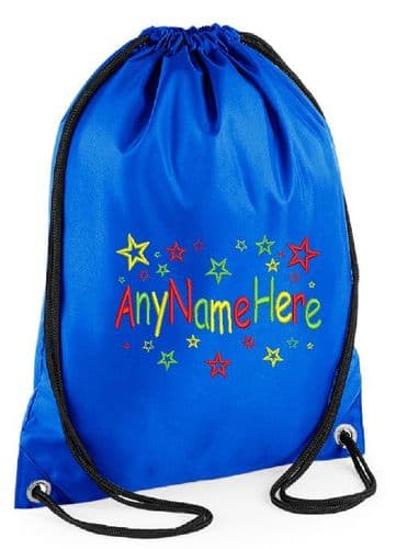Random Star Design Drawstring bag.