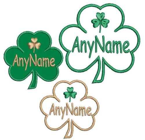SHAMROCK CRAFT PATCH EMBROIDERED WITH ANY NAME