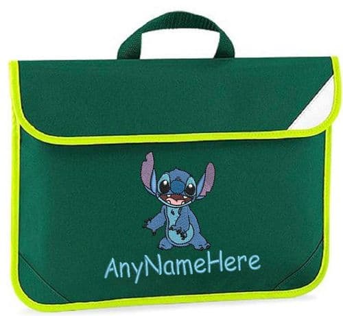 Stitch Disney design Book bag - available in choice of 5 colours Personalised