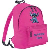 Stitch (from Disney) Junior size Rucksack Backpack Personalised with any name