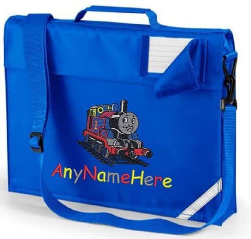Thomas Tank Engine Embroidered book bag with shoulder strap. Embroidered with any name.