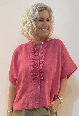 0039 ITALY Blouse Daisy pink