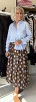 0039-ITALY Skirt Kylie tan/ blue spot