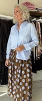 0039-ITALY Skirt Kylie tan/ blue spot