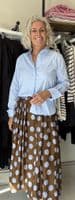 0039-ITALY Skirt Kylie tan/ blue spot
