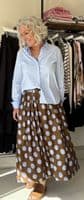 0039-ITALY Skirt Kylie tan/ blue spot