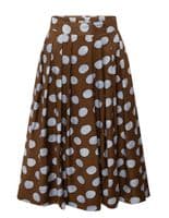 0039-ITALY Skirt Kylie tan/ blue spot