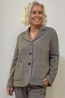 19.61 Milano Jacket Anita brown/ivory