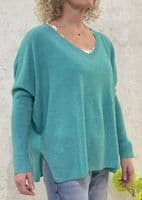 Absolut Cashmere Jumper Camille green lagoon