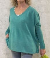 Absolut Cashmere Jumper Camille green lagoon