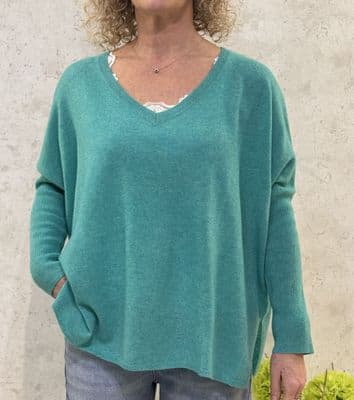Absolut Cashmere Jumper Camille green lagoon