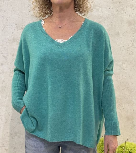 Absolut Cashmere Jumper Camille green lagoon