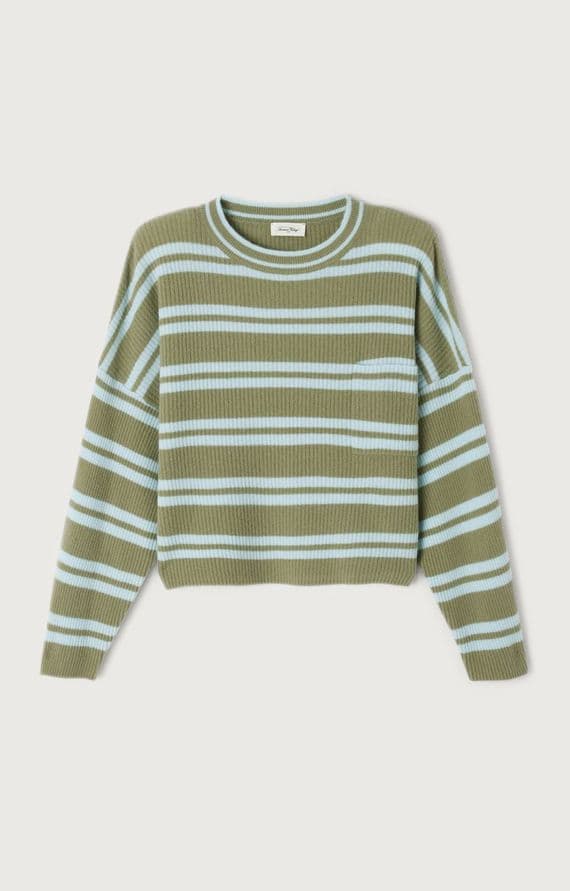 American Vintage Raxow Jumper crystal/rive stripe