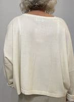 Caroline Cashmere Crew Cardigan cream