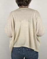 Caroline Cashmere Crew Cardigan Cream