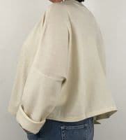Caroline Cashmere Crew Cardigan Cream