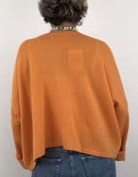 Caroline Cashmere Crew Cardigan orange