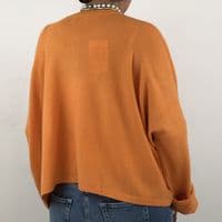 Caroline Cashmere Crew Cardigan orange