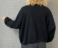 Caroline Cashmere Crew Jumper black